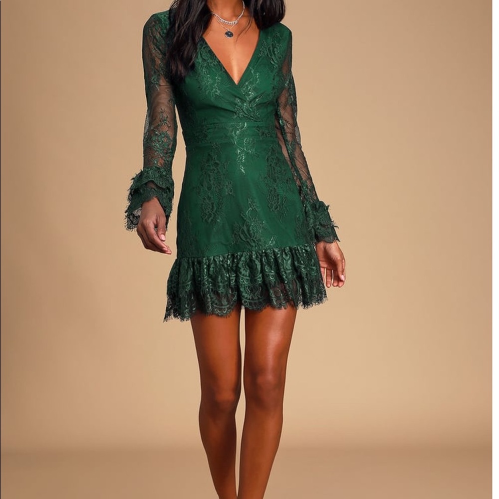 Never Worn Emerald Green Lulus Dress